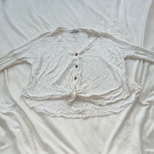 Cute White Button Long Sleeve shirt